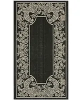 Safavieh Courtyard CY3305 Black and Sand 2' x 3'7" Sisal Weave Outdoor Area Rug