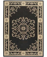 Safavieh Courtyard CY2914 Black and Sand 2'3" x 10' Runner Outdoor Area Rug