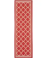 Safavieh Courtyard CY6918 Red and Bone 2'4" x 12' Runner Outdoor Area Rug