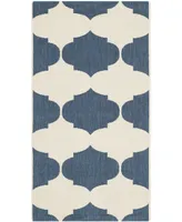 Safavieh Courtyard CY6162 Beige and Navy 2' x 3'7" Outdoor Area Rug