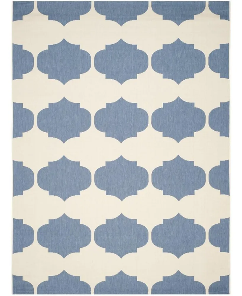 Safavieh Courtyard CY6162 Beige and Blue 8' x 11' Outdoor Area Rug