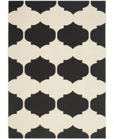 Safavieh Courtyard CY6162 Beige and Black 6'7" x 9'6" Sisal Weave Outdoor Area Rug