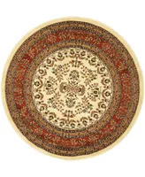 Safavieh Lyndhurst LNH331 Ivory and Rust 5'3" x 5'3" Round Area Rug