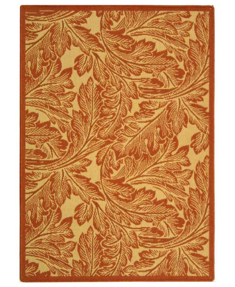 Safavieh Courtyard CY2996 Natural and Terra 6'7" x 9'6" Outdoor Area Rug