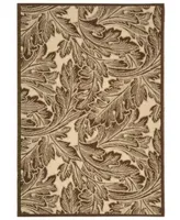 Safavieh Courtyard CY2996 Natural and Chocolate 6'7" x 9'6" Outdoor Area Rug