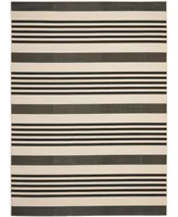 Safavieh Courtyard CY6062 Black and Bone 8' x 11' Sisal Weave Outdoor Area Rug