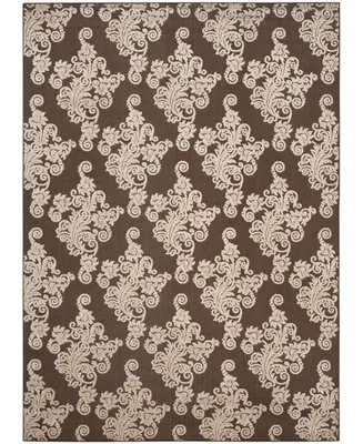 Safavieh Cottage COT909 Brown and Beige 8' x 11'2" Outdoor Area Rug