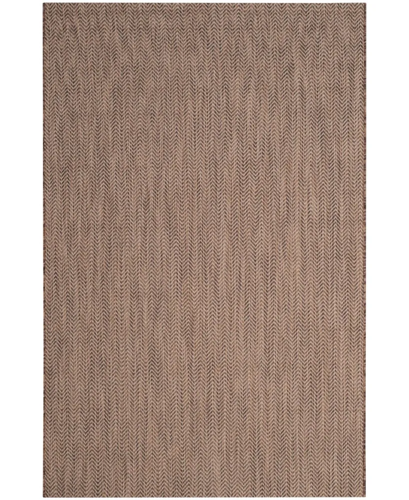 Safavieh Courtyard CY8022 Brown and Beige 6'7" x 9'6" Sisal Weave Outdoor Area Rug