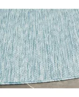 Safavieh Courtyard CY8520 Aqua 6'7" x 6'7" Sisal Weave Round Outdoor Area Rug