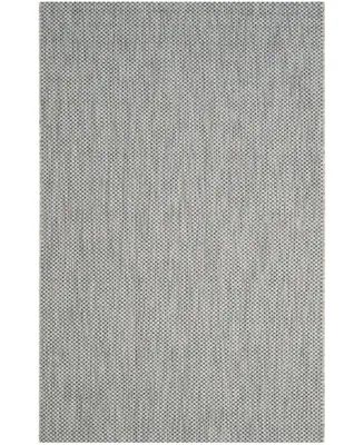 Safavieh Courtyard CY8521 Gray and Navy 4' x 5'7" Outdoor Area Rug
