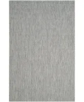 Safavieh Courtyard CY8521 Gray and Navy 4' x 5'7" Outdoor Area Rug