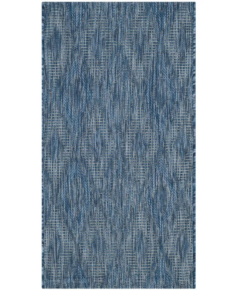 Safavieh Courtyard CY8522 Navy 2'7" x 5' Sisal Weave Outdoor Area Rug