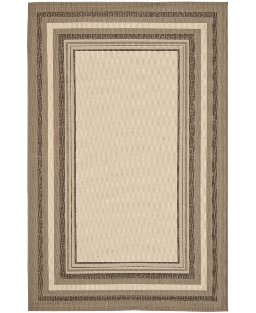 Safavieh Courtyard CY7896 Beige and Dark Beige 2'7" x 5' Sisal Weave Outdoor Area Rug