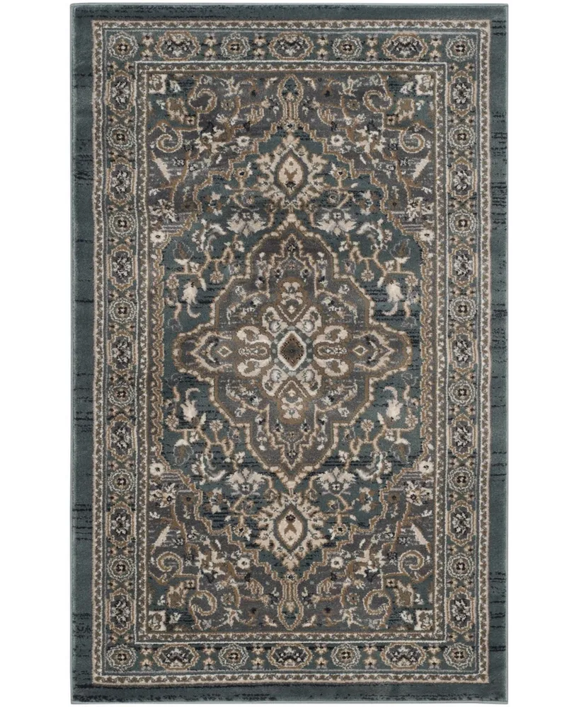 Safavieh Lyndhurst LNH338 Teal and Gray 3'3" x 5'3" Area Rug