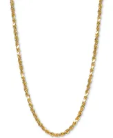 Italian Gold Forza Rope Chain 30" Necklace (2-3/4mm) in 14k Gold