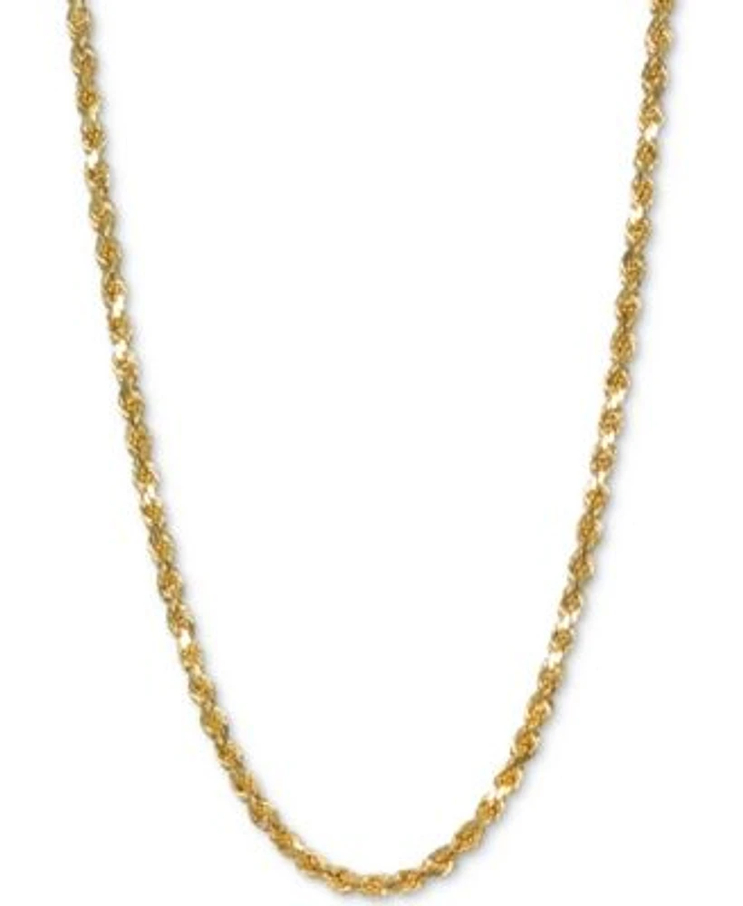 Italian Gold Forza Rope Chain Necklace Collection 2 3 4mm In 14k Gold
