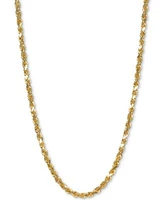 Italian Gold Forza Rope Chain Necklace Collection 2 3 4mm In 14k Gold