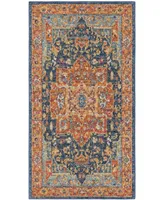 Safavieh Evoke EVK275 Blue and Orange 3' x 5' Area Rug