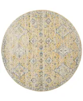 Safavieh Evoke EVK224 Gold and Ivory 6'7" x 6'7" Round Area Rug