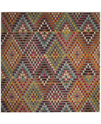 Safavieh Monaco MNC204 Multi and Beige 6'7" x 6'7" Square Area Rug