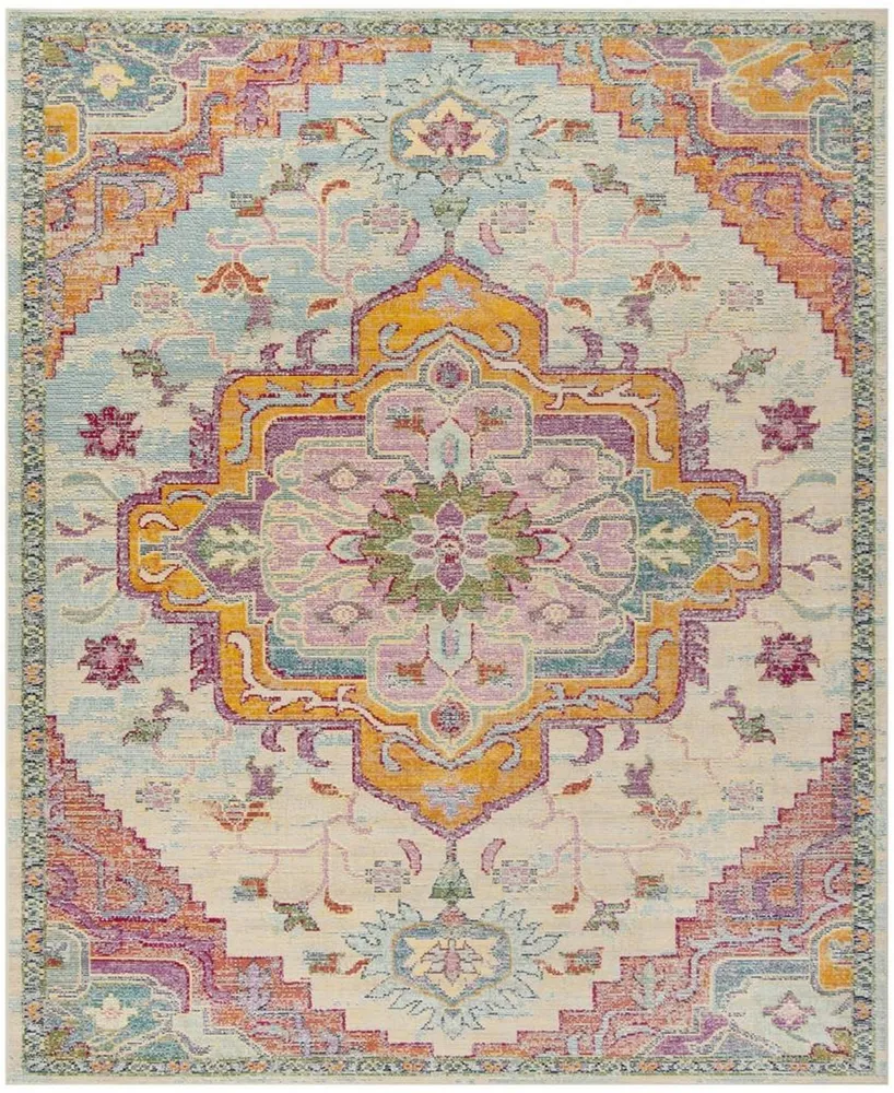 Safavieh Crystal CRS501 Light Blue and Fuchsia 8' x 10' Area Rug