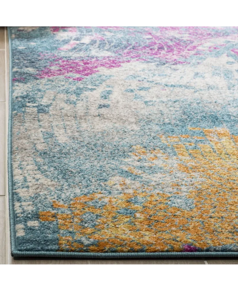 Safavieh Madison MAD201 Blue and Multi 5'1" x 7'6" Area Rug