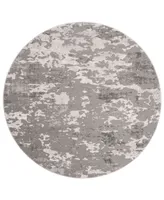 Safavieh Lurex LUR184 Gray and Light Gray 6'7" x 6'7" Round Area Rug