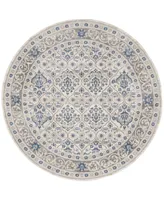 Safavieh Brentwood BNT870 Light Gray and Blue 6'7" x 6'7" Round Area Rug