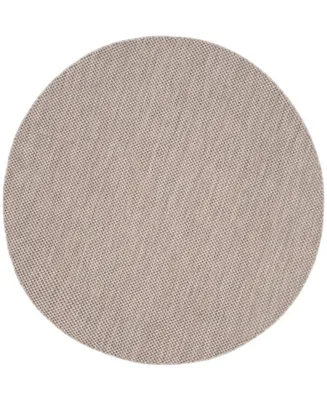 Safavieh Courtyard CY8521 Beige and Brown 5'3" x 5'3" Sisal Weave Round Outdoor Area Rug