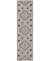 Safavieh Courtyard CY8533 Grey and Black 2'3" x 10' Sisal Weave Runner Outdoor Area Rug