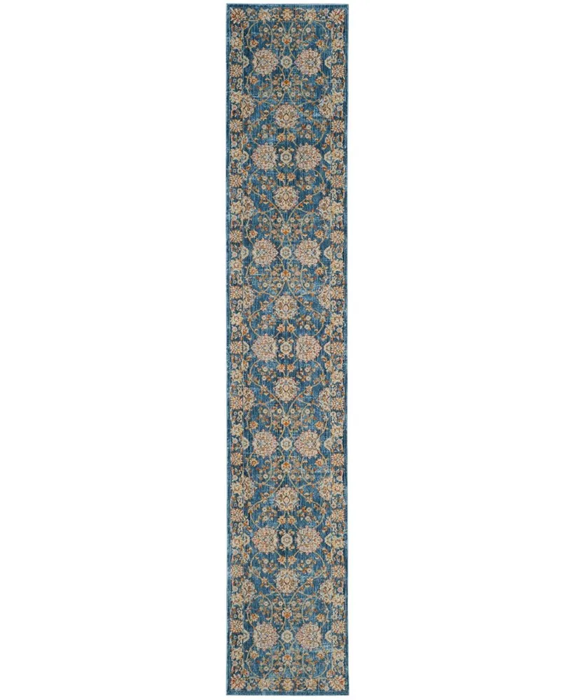 Safavieh Vintage Persian VTP469 Turquoise and Multi 2'2" x 10' Runner Area Rug