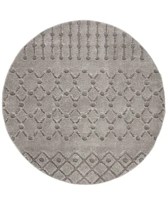 Safavieh Sparta SPG509 Gray 6'7" x 6'7" Round Area Rug