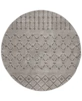 Safavieh Sparta SPG509 Gray 6'7" x 6'7" Round Area Rug