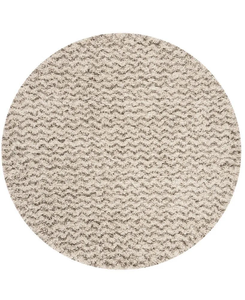 Safavieh Hudson Ivory and Gray 5' x 5' Round Area Rug