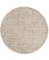 Safavieh Hudson Ivory and Gray 5' x 5' Round Area Rug