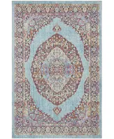 Safavieh Provance PRV181 Aqua and Black 4' x 6' Area Rug