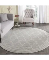 Safavieh Amherst AMT414 Ivory and Light Gray 7' x 7' Round Area Rug