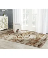 Safavieh Infinity INF553 Green and Brown 5'1" x 7'6" Area Rug