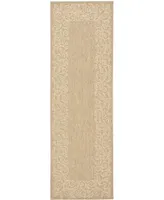 Safavieh Courtyard CY5139 Dark Beige and Beige 2'7" x 8'2" Runner Outdoor Area Rug