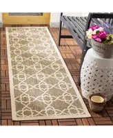 Safavieh Courtyard CY6032 Brown and Beige 2'3" x 8' Runner Outdoor Area Rug