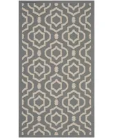 Safavieh Courtyard CY6926 Anthracite and Beige 2'7" x 5' Sisal Weave Outdoor Area Rug