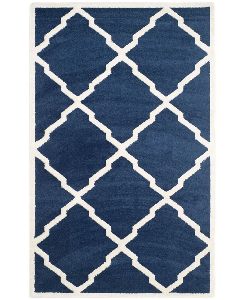 Safavieh Amherst AMT421 Navy and Beige 5' x 8' Area Rug