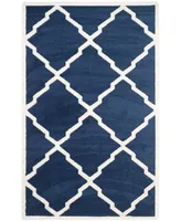 Safavieh Amherst AMT421 Navy and Beige 5' x 8' Area Rug