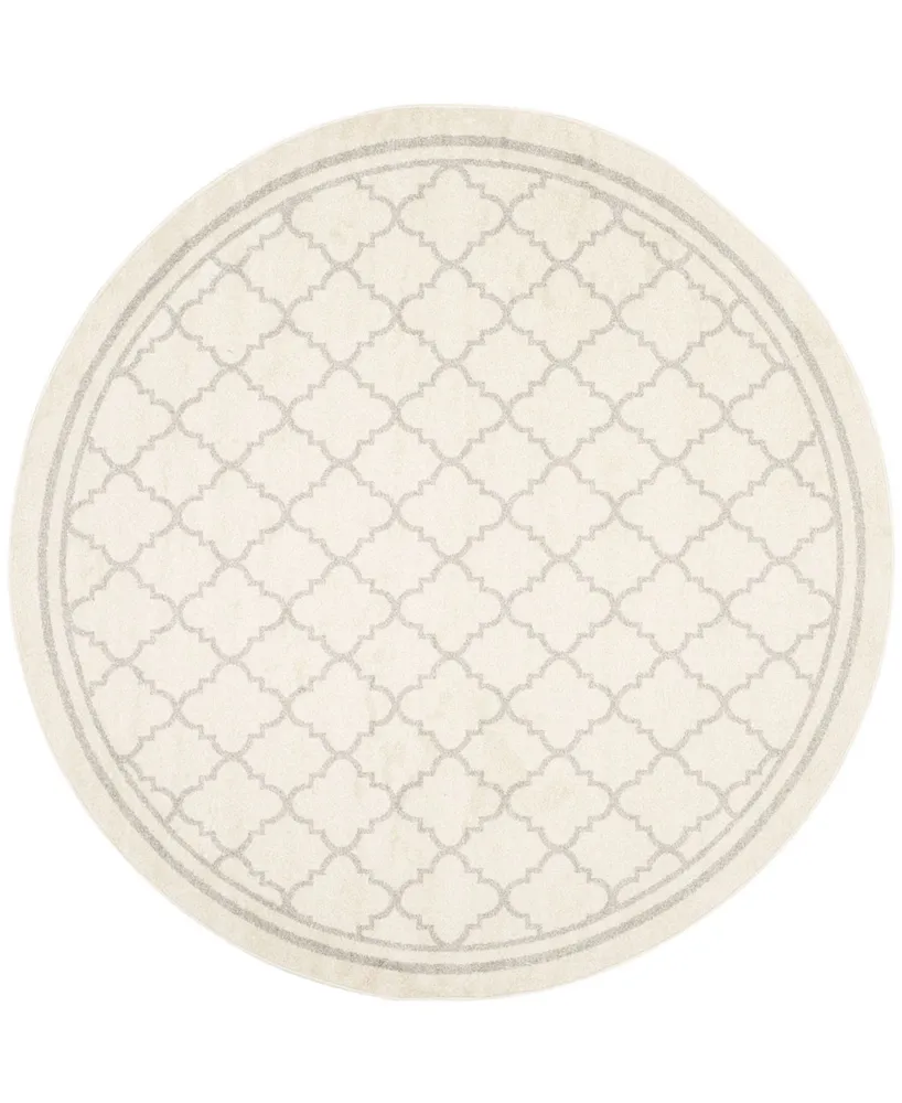 Safavieh Amherst AMT422 Light Gray and Beige 7' x 7' Round Area Rug