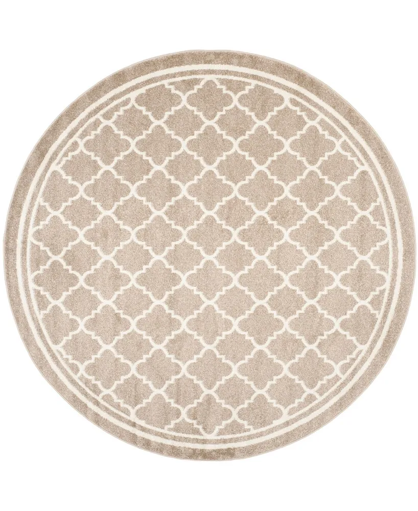 Safavieh Amherst AMT422 Wheat and Beige 7' x 7' Round Area Rug