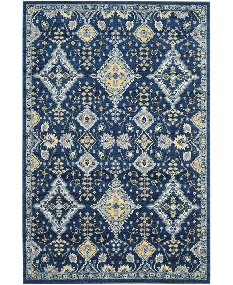 Safavieh Evoke EVK224 Royal and Ivory 5'1" x 7'6" Area Rug