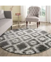 Safavieh Adirondack Ivory and Charcoal 6' x 6' Round Area Rug