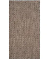 Safavieh Courtyard CY8022 Brown and Beige 2'7" x 5' Sisal Weave Outdoor Area Rug