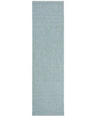 Safavieh Courtyard CY8520 Aqua 2'3" x 8' Sisal Weave Runner Outdoor Area Rug