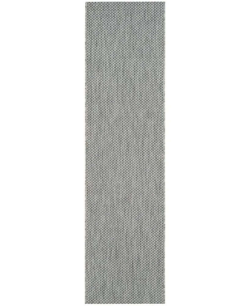 Safavieh Courtyard CY8521 Grey and Navy 2'3" x 8' Runner Outdoor Area Rug